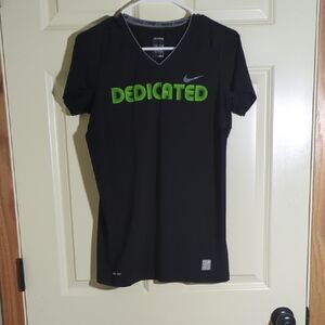 Nike Black and Green Women's Top